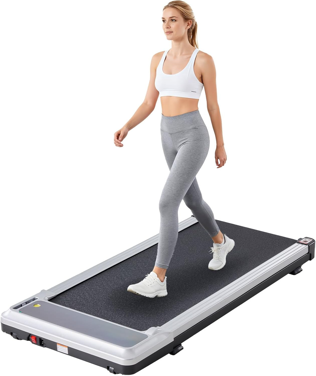 Compact Treadmill for Small Spaces, Quiet Under-Desk Walking Pad, Slim & Portable Design for Home Office Workouts, Easy to Store, Ideal for Apartments and Work-From-Home Fitness